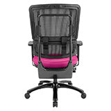 Vertical Black Mesh Back Chair with Shiny Black Base